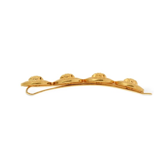 Versace Gold Coin Medusa Hair Clip - Picture 3 of 5